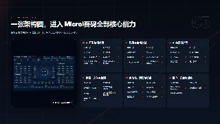 一张架构图，进入 Microi吾码全部核心能力暗色预览图